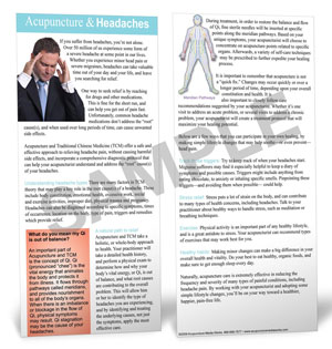 headaches acupuncture education cards bluepoppy