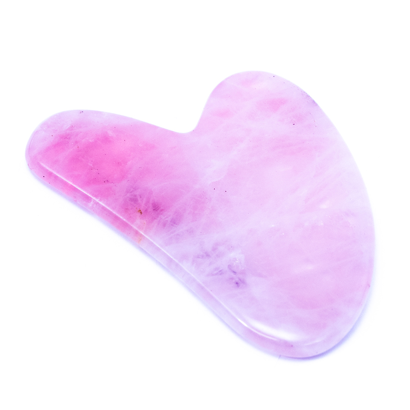 Gua Sha Rose Guartz Heart Shape