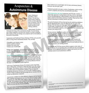 AUTOIMMUNE - PATIENT EDUCATION CARDS