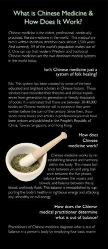 What is Chinese Medicine Brochure