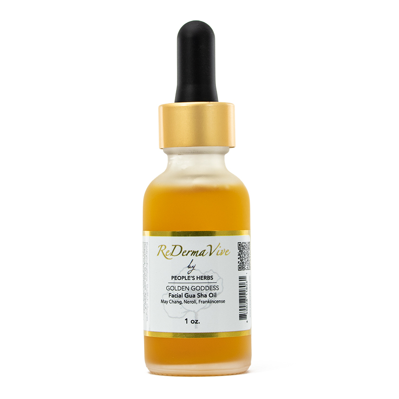 Golden Goddess Facial Gua Sha Oil, 1 fl oz.